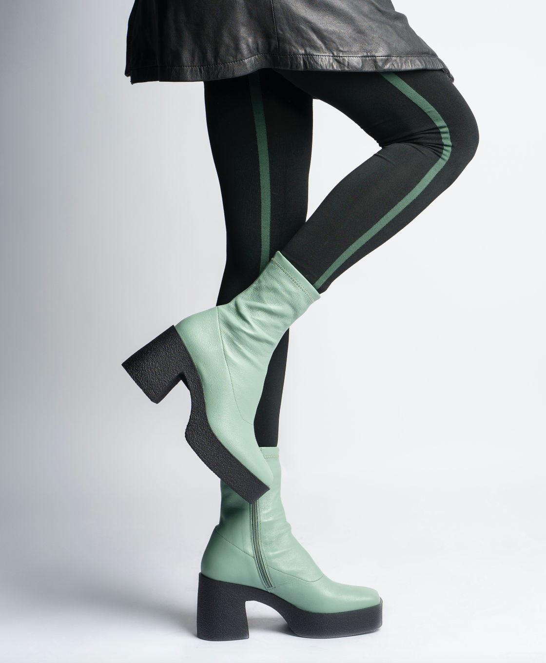 Sage green booties outlet